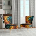 thumbnail image 2 of Designart "Mystic Rangoli Colorful Indian Artistry III" Multi-Color Indian Upholstered Accent Chair - Global Arm Chair For Living Room, 2 of 7