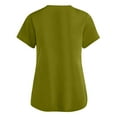 thumbnail image 3 of Scrub Tops Women Short Sleeve V-Neck Nurse Working Uniforms 2025 New Solid Color Medical Plus Size Scrub T Shirts, 3 of 5