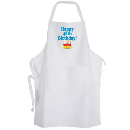 Aprons365 - Happy 40th Birthday! Apron - Celebrate Party Gift Forty (Best Way To Celebrate 40th Birthday)