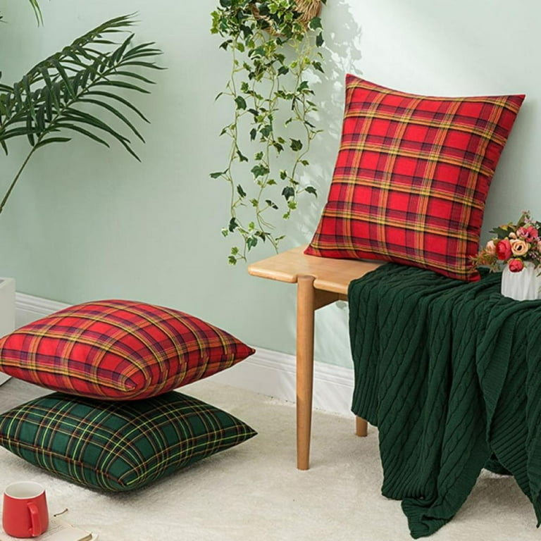 Tartan christmas cushions cheap