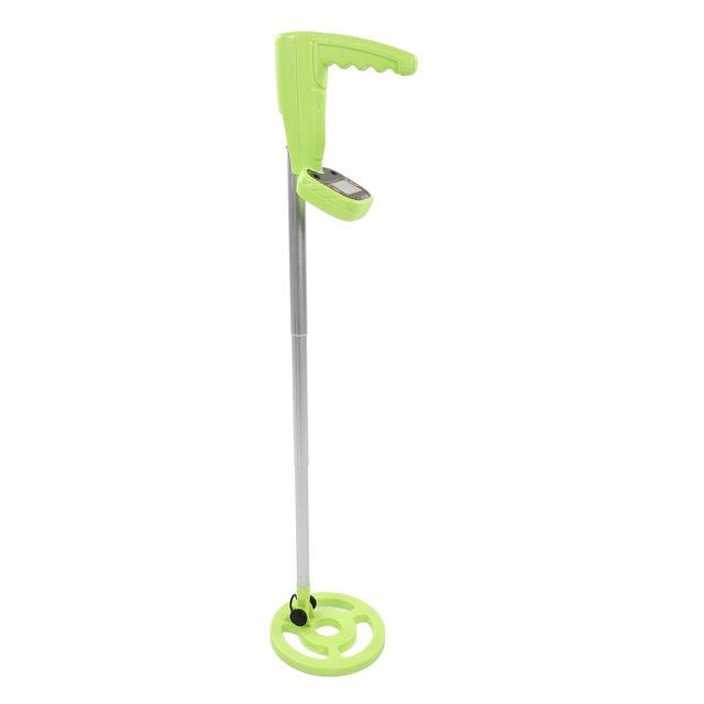Detector de metales portátil, impermeable, ligero, de longitud ajustable, plegable, para niños, color verde