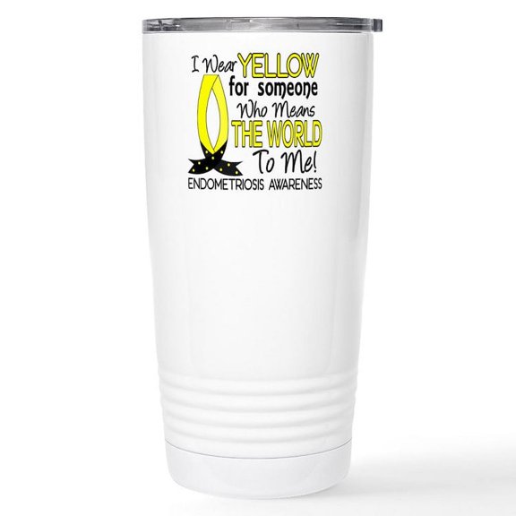 CafePress - Means World To Me 1 Endometriosis Shirts Stainless - Insulated Stainless Steel Travel Tumbler 20 oz.