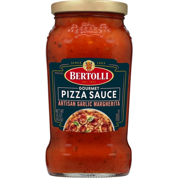 Bertolli Pizza Sauce with Garlic, Artisan Gourmet Margherita Sauce, 16 oz