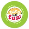 Big Dot of Happiness Taco 'Bout Fun - Mexican Fiesta Circle Sticker Labels - 24 Count