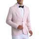 thumbnail image 4 of BLAZERS RAYADOS CHIC INSPIRADOS PARA HOMBRES, DE UN BOTÓN, AJUSTE SLIM, CHAQUETAS DE NEGOCIOS, S ROSA, 4 of 6
