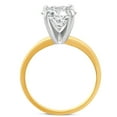 thumbnail image 3 of Pompeii Certified 3Ct Diamond Solitaire 14k Yellow Gold Round Cut Engagement Ring Lab, 3 of 3