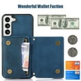 thumbnail image 5 of Tarise Galaxy S21 Wallet Case Cover for Women Men, Glitter PU Leather Crossbody/Shoulder Strap RFID Blocking Kickstand Magnetic Clasp Phone Case for Samsung Galaxy S21 5G 6.2 inch 2021, Blue, 5 of 10