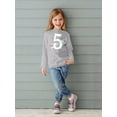 thumbnail image 2 of Number 5 With Flowers Long Sleeve Toddler -Image by Shutterstock,  3 Toddler, 2 of 4
