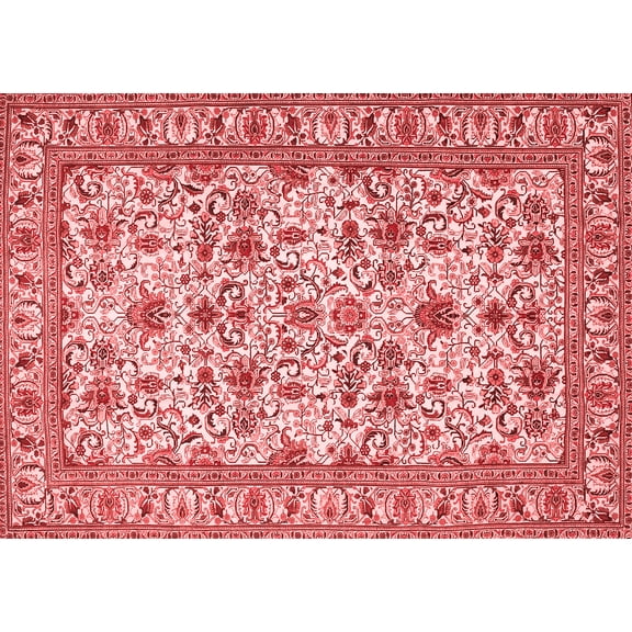 Ahgly Company Indoor Rectangle Persian Red Traditional Area Rugs, 8' x 10'