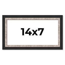 14x7 Frame Silver Real Wood Picture Frame Width 1.25 Inches | Interior Frame Depth 0.75 Inches |