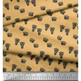 thumbnail image 2 of Soimoi Orange Cotton Voile Fabric Bear Stencil Foot Animal Print Sewing Fabric Yard 56 Inch Wide, 2 of 3