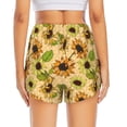 thumbnail image 4 of Goofa Sunflowers Printed Women 2 in 1 Running Shorts,Quick Dry Athletic Workout Shorts,High Waisted Athletic Shorts with Liner Pockets-Small, 4 of 9