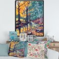 thumbnail image 3 of Designart Landscape With River In Autumn Forest Sunset FLOAT FRAME WALL ART, 3 of 4