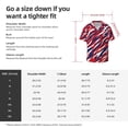 thumbnail image 3 of PAYOHTO Red White and Blue Patriotic Mens Hawaiian Casual Short-sleeved Shirt Tropical Summer Beach Button Down Shirts, 3 of 7