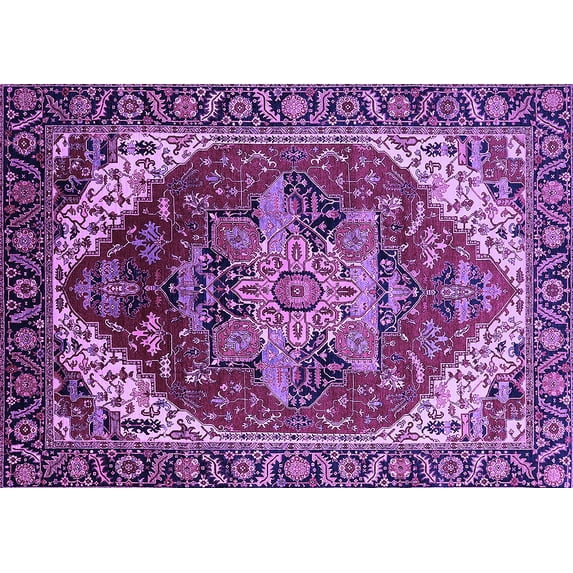 Ahgly Company Indoor Rectangle Persian Purple Traditional Area Rugs, 5' x 8'