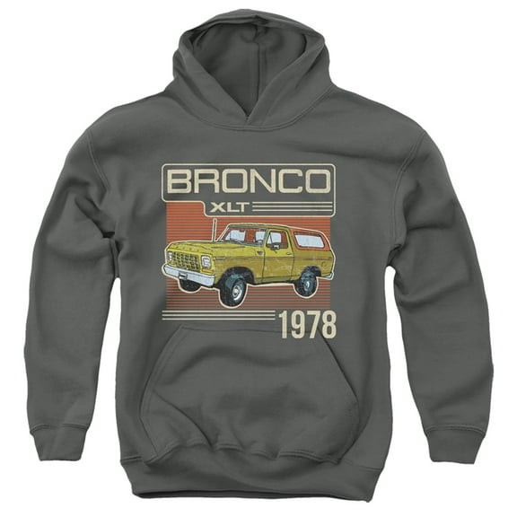 Ford Bronco Bronco 1978 Youth Pullover Hoodie Sweatshirt Charcoal