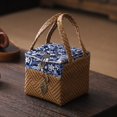 thumbnail image 2 of Bolsas de Almacenamiento Elegantes para Juegos de Té Portátiles para Viajes Al Aire Libre, Regalo de Negocios, Lata de Té Vintage, Bolsa de Tela Tejida., 2 of 5