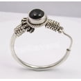 thumbnail image 2 of SilverStarJewel 925 Sterling Silver Unseen Black Onyx Tribal Antique Look Hoop Earrings 1.2 Inch, 2 of 3