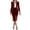 Wine, variant on purcolt Women's Elegant Business Suit Sets Slim Fit Dressy Casual Velvet Blazer with Bodydcon Pencil Skirt 2 Piece Office Work Formal Outfits