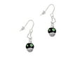 thumbnail image 2 of Silvertone Lime Green Dots on Black Spinner Heart French Earrings, 2 of 4