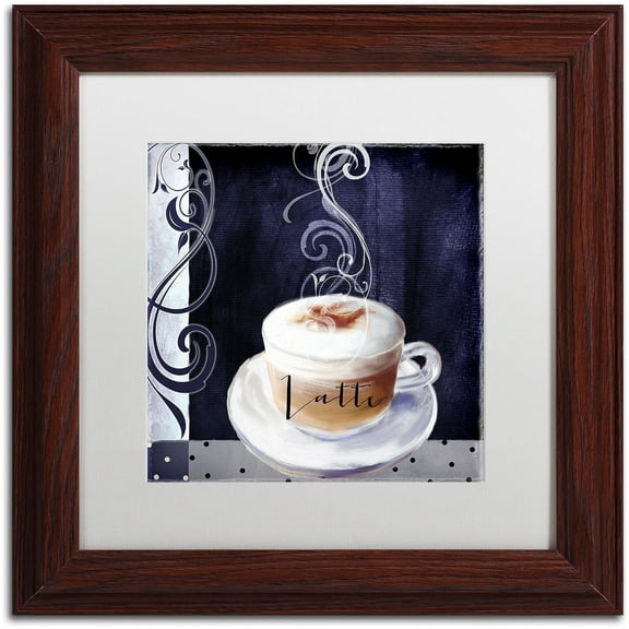 Trademark Fine Art "Cafe Blue II" Canvas Art by Color Bakery White Matte, Wood Frame