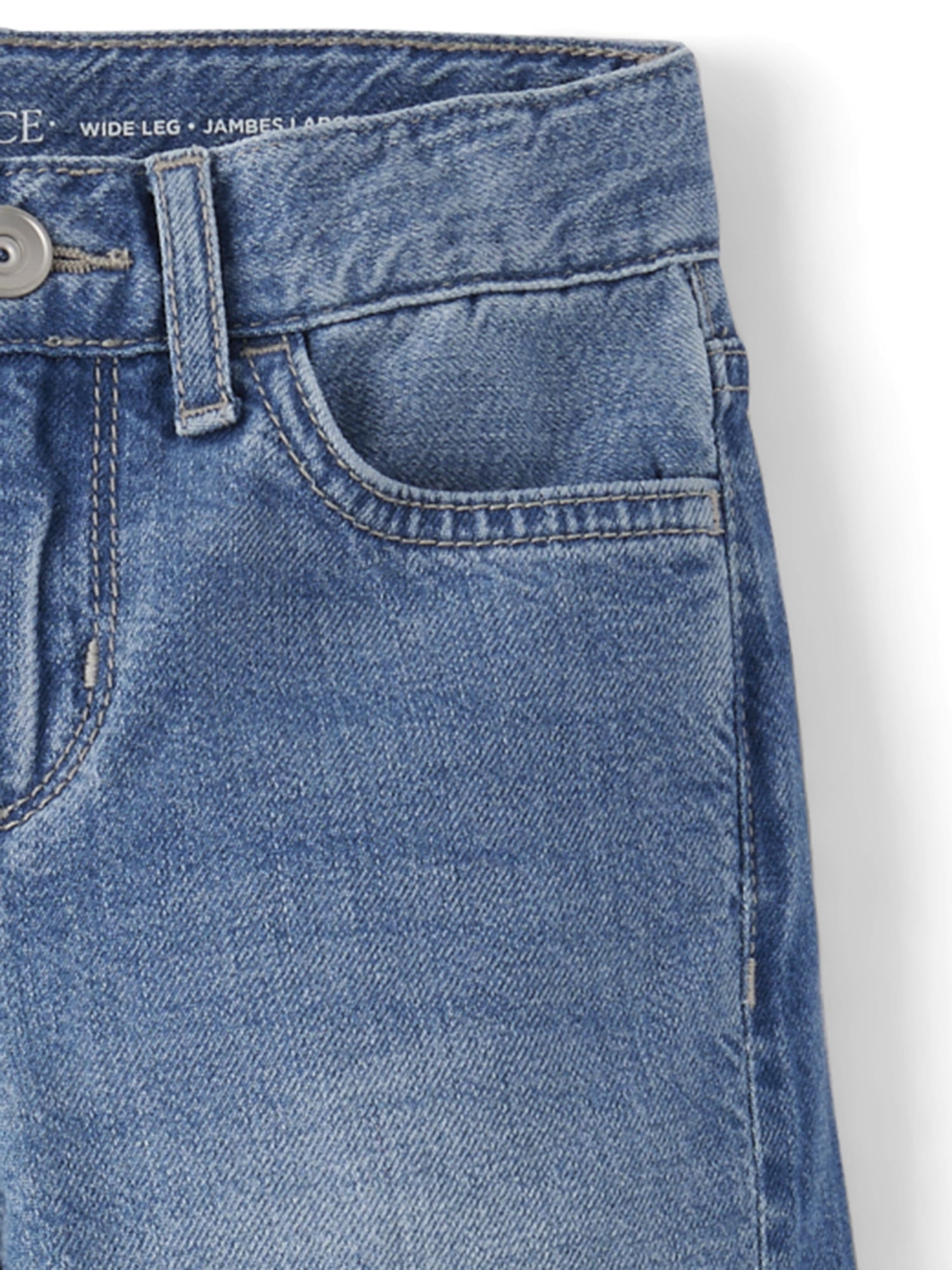 The Children's Place Girls Wide Leg Contrast Inset Jeans, Sizes 4-16