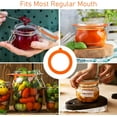 thumbnail image 6 of 12Pcs Rubber Seals for Glass Jars, 3.7inch Airtight Rubber Gasket for Glass Jars Replacement Leak Proof Rubber Jar Seals for Mason Jars Jar Lids(Orange), 6 of 8