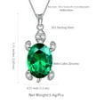 thumbnail image 2 of Juwaliy Turtle Collar Esmeralda Mayo Piedra Natal Encanto 925 Sterling Silver Verde Dije Cristal Joyería Mujeres Hija Esposa Navidad Regalo de Cumpleaños para Madre, 2 of 7