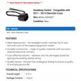 thumbnail image 2 of Headlamp Socket - Compatible with 2011 - 2014 Chevy Cruze 2012 2013, 2 of 2