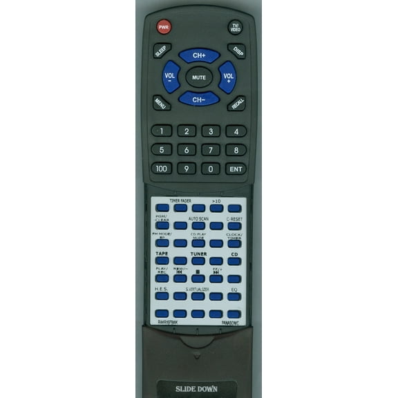Replacement Remote for PANASONIC RAK-RX979WK, RTRAKRX979WK, RAKRX979WK