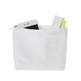 thumbnail image 3 of Aspire 6-Pack White Canvas Zipper Bags Cosmetic Bag, 7-1/2 by 5-1/8 with 1-1/2 Inch Bottom, 3 of 6