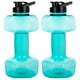 thumbnail image 1 of GOOHOCHY 2 botellas de agua creativas con forma de peso, portátiles, para fitness, accesorios de fitness, 1 of 8