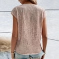 thumbnail image 6 of RMGVDSD Trendy Tops for Women Solid Color Sequin Round Neck Tee Shirts Shiny Cap Sleeve T Shirts Fashion Blouse Tops Casual Party Wear Versatile Tee Blouse, 6 of 9