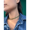 thumbnail image 2 of 925 Silver Emerald green tennis choker, colorful tennis choker, 14k gold plated green necklace, green tennis necklace, 2 of 4
