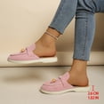 thumbnail image 6 of Pandaie Womens Mules Suede Slip on Dressy Loafers Ladies Closed Toe Backless Slides 2026 Casual Walking Shoes for Business Work Office Pink Size 9, 6 of 9