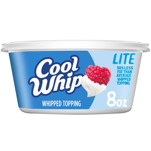 Cool Whip Reduced Fat Whipped Cream Topping, 8 oz Tub