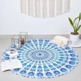 thumbnail image 1 of RAJRANG Tapiz Mandala Degradado de 48 pulgadas, mantel redondo de algodón puro, decoración hippie, tapices bohemios boho indios - Azul cielo, 1 of 6