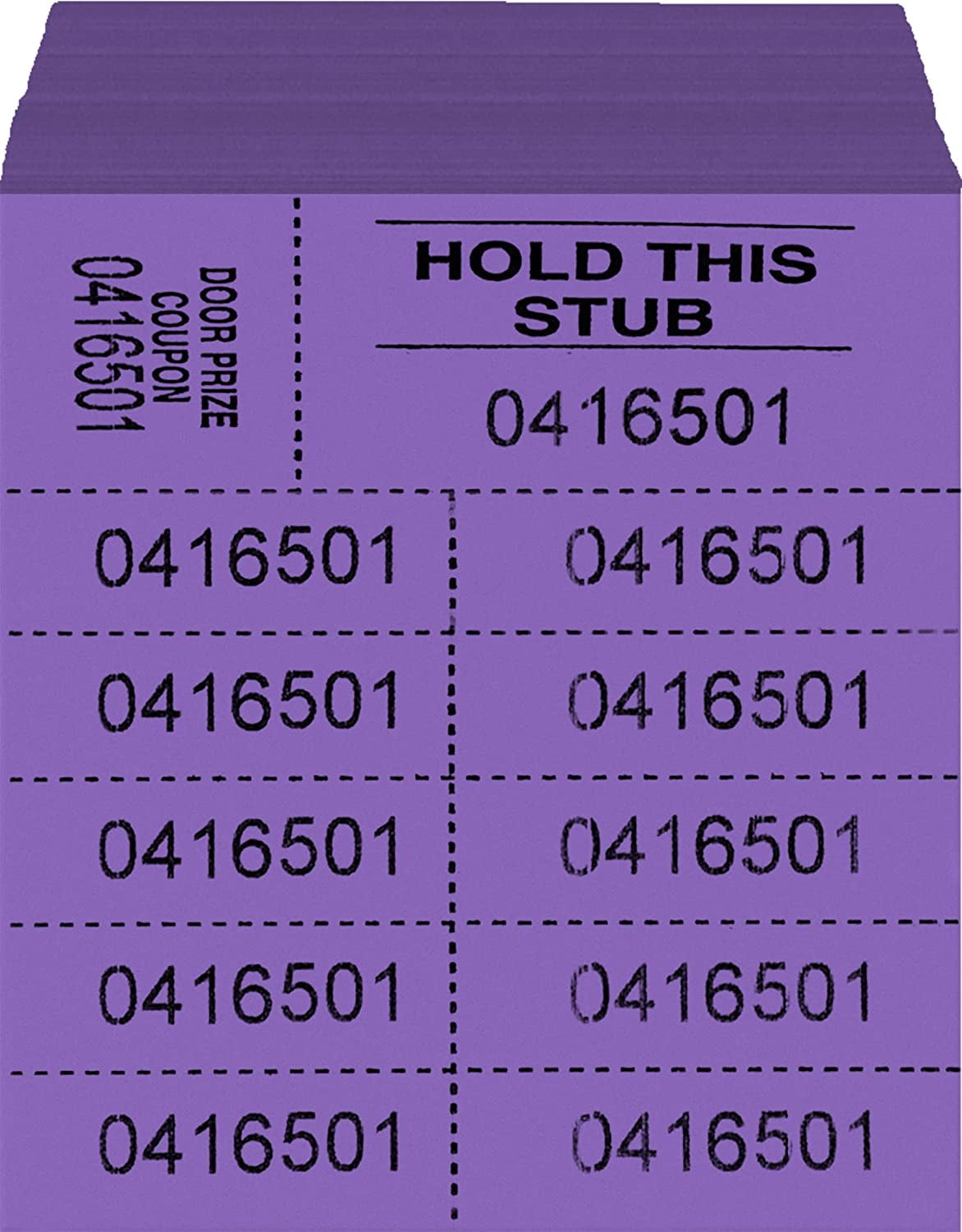 Auction Tickets - 500 Sheets - 10 Numbers per Sheet (Purple)