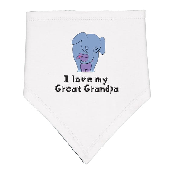 Inktastic I Love My Great Grandpa Elephant Baby Bandana Bib