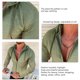 thumbnail image 5 of Sudadera con capucha de cuadros verdes con detalle de lunares y manga larga ajustada con cordón, talla XL para hombre, 5 of 6