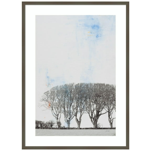 Amanti Art Row of Trees Wood Framed Wall Art Print