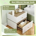 thumbnail image 6 of Costway 2 PCS 2-Drawer Nightstand Modern Bedside Table with Storag Raised Edge for Living Room, 6 of 7