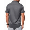 thumbnail image 3 of sogami Men's Short Sleeve Business Shirts Summer Dress Shirts Regular Fit, 3 of 7