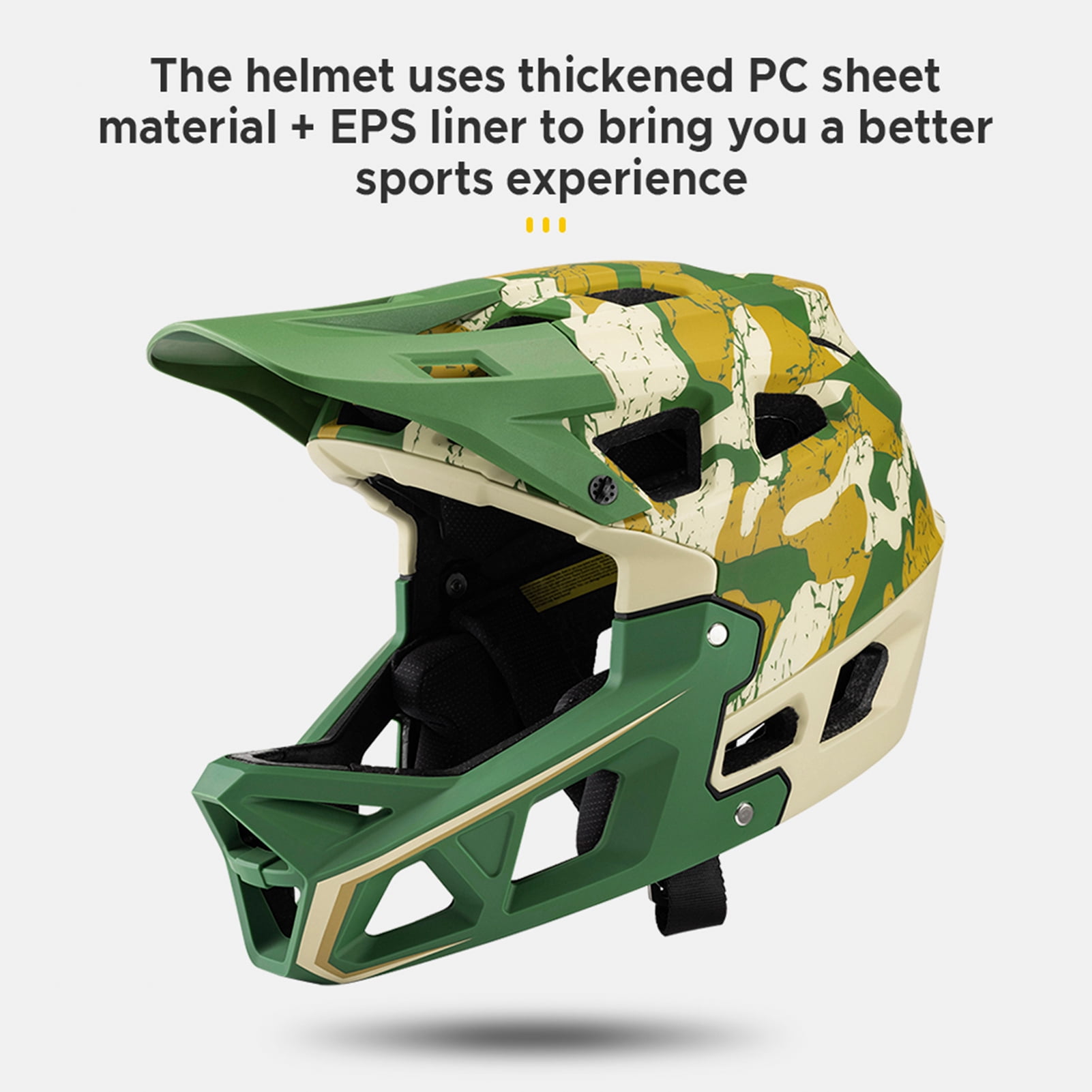 Elowen Full Face Bike Helmet Mountain Helmet for Adults, Racing Helmet for Men women with EEP Chin Support, 31 Breathable Lining, Light Design, Colors,