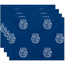 Simply Daisy 18" x 14" Fancy-Bulb Holiday Print Placemats, Set of 4