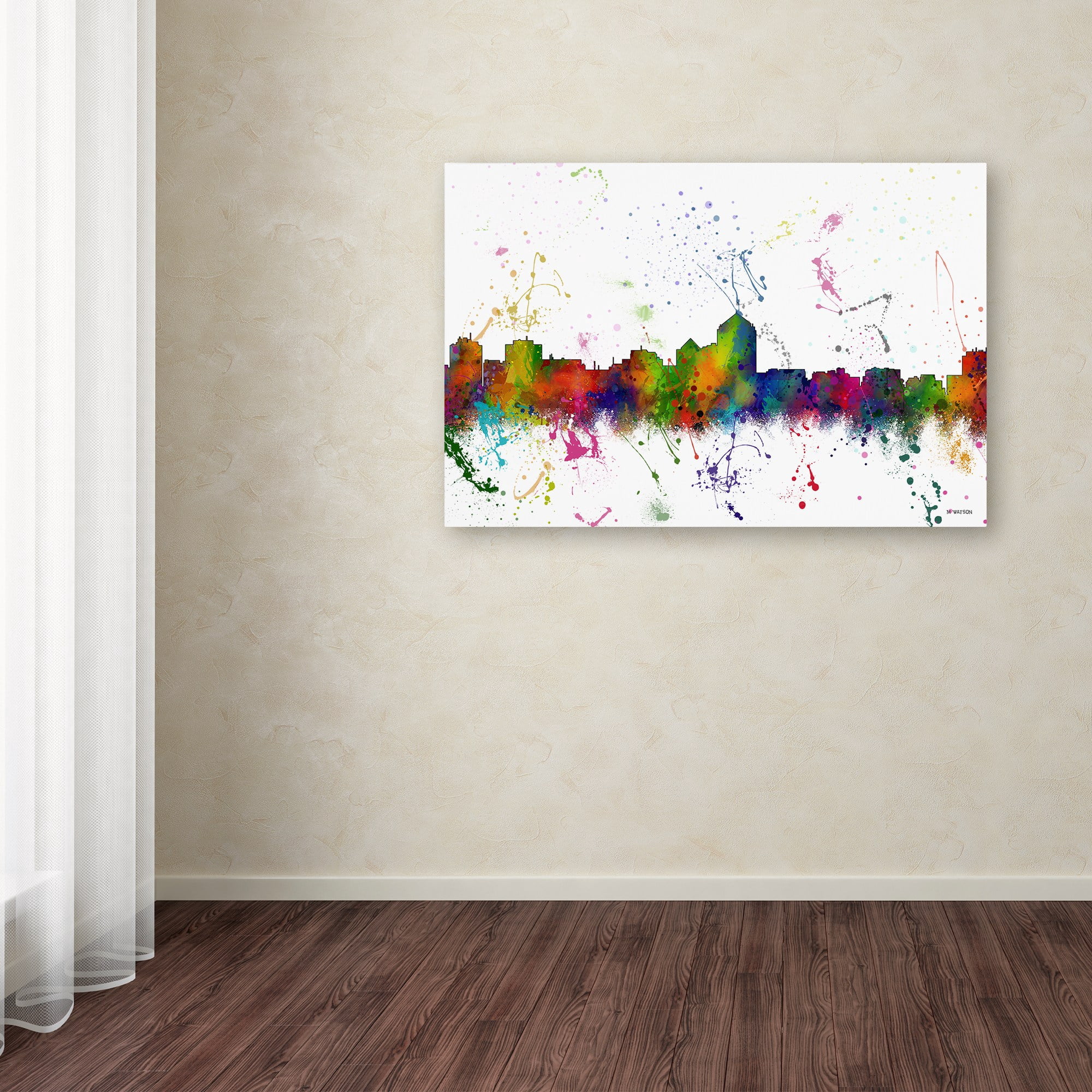 Trademark Fine Art "Albuquerque New Mexico Skyline Mclr-1" Canvas Art by Marlene Watson