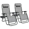 thumbnail image 4 of Devoko Adjustable Zero Gravity Chair with Pillow and Cup Holder - Set of 2 Double gray, 4 of 7