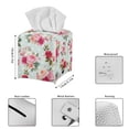 thumbnail image 3 of POLERO Tissue Box Cover PU Leather Pink Rose Flower, Waterproof Square Car Tissue Holder Storage for Bathroom Vanity, Countertops, Dressers, Night Stand, Parlors and Offices, 3 of 7