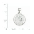 thumbnail image 2 of 14k White Gold Polished and Satin Our Guardian Angel Medal Pendant, 2 of 3