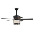 thumbnail image 4 of Kantuta 52 in. 2-Light Indoor Matte Black Finish Ceiling Fan with Light Kit, 4 of 5